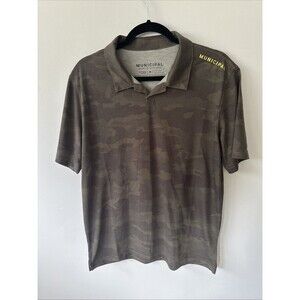 Municipal Sport Utility Gear Camo Polo Shirt Mens Medium Athleisure Golf